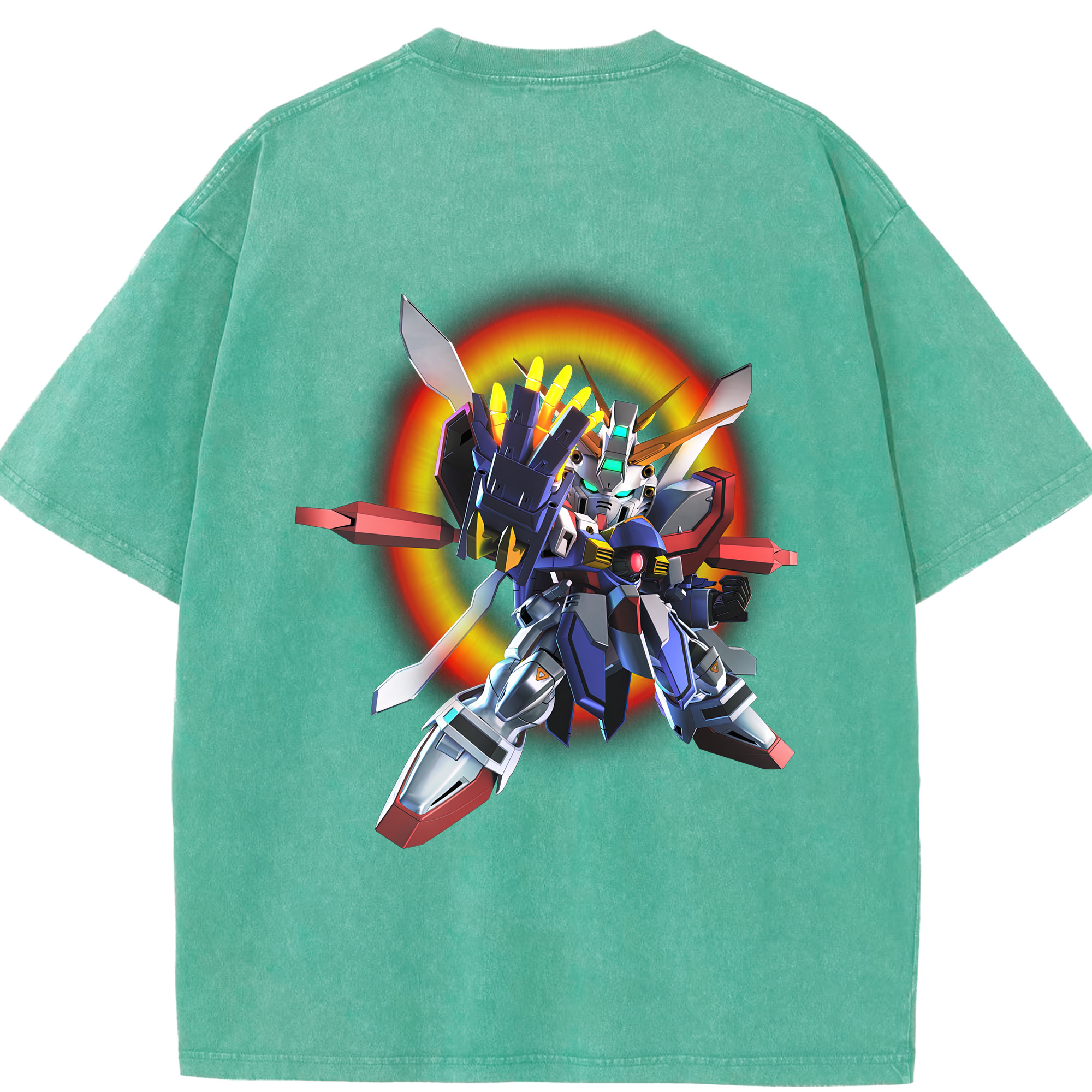 （画像用） 機動戦士ガンダム Mobile Suit Gundam 綿100% ヴィンテージ風 半袖Tシャツ（背面プリント）